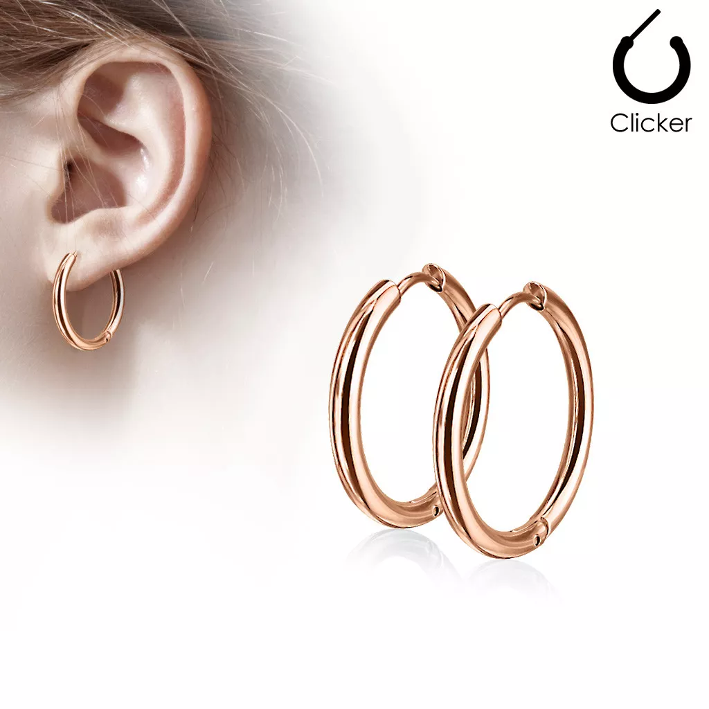Surgical steel hinged hoop earrings deals