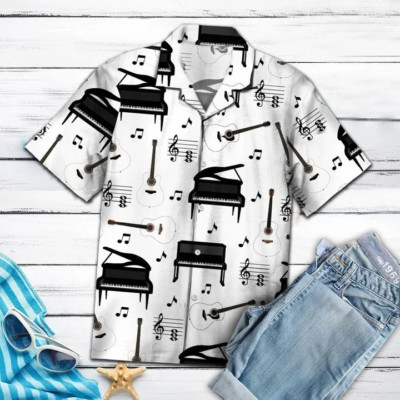 Amazing Piano Musical Instrument Pattern Hawaiian Shirt_7332