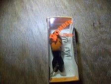 Vintage Bomber Orange W/Black Ribs Crankbait W/Box 2" Body SUPER CLEAN  9/25