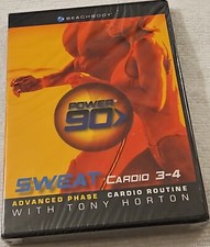 BEACHBODY Tony Horton POWER 90 CARDIO Sweat 3-4 DVD Workout Videos  NEW SEALED