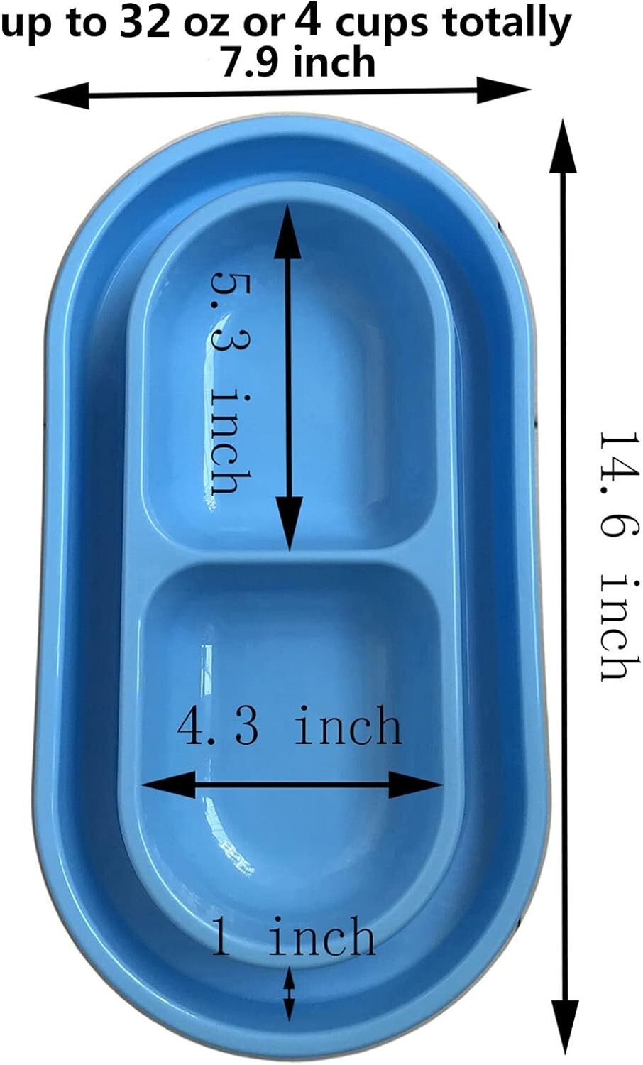 Ant Proof Cat Dog Pet Food Bowl 32 Oz Food Water Bowls Dish for Small Medium New