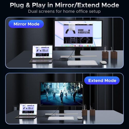 Mini DisplayPort DP Thunderbolt to HDMI Cable Adapter HD 4K@60Hz 2K@120Hz 1m-3m - Picture 3 of 7