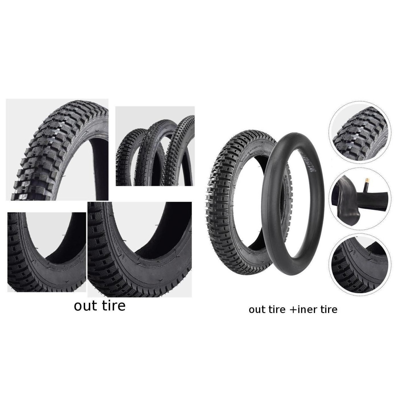 Puncture Resistant Inner Tube for 14 inch For Gas Electric Scooters and