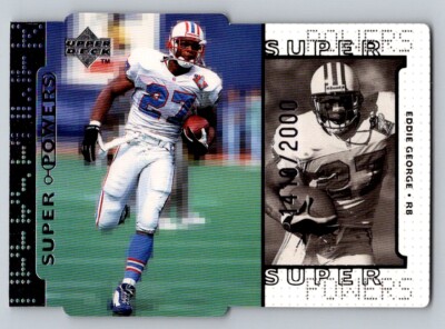 1998 Upper Deck #S26 Eddie George Super Powers Tier 1 (Quantum Silver) #/2000