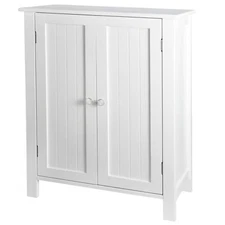 Bathroom Floor Cabinet Free Standing Wooden Storage Cabinet with 3 Shelves 
