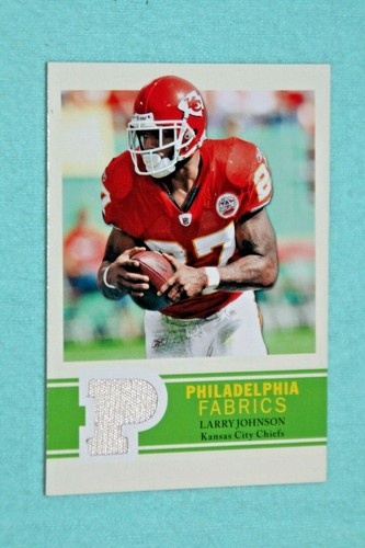 LARRY JOHNSON 2009 UD PHILADELPHIA FOOTBALL JERSEY #PF-LJ KANSAS CITY CHIEFS