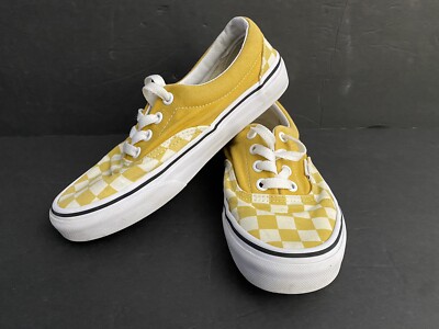751505 Vans Era Checkered (Yolk Yellow/White) Men Size 5-Women Size