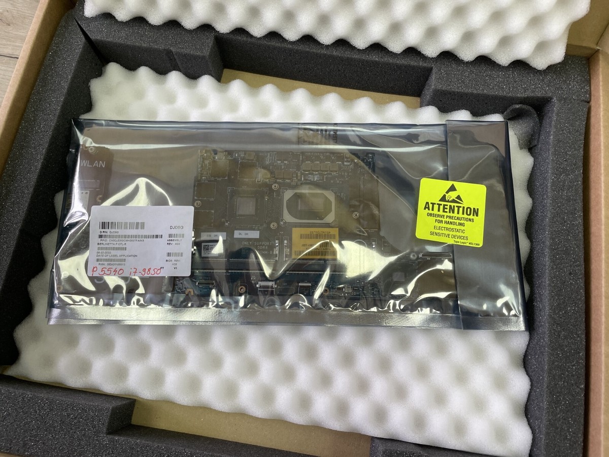 NEW GENUINE DELL PRECISION 5540 MOTHERBOARD i7-9850H DJD5G 0DJD5G