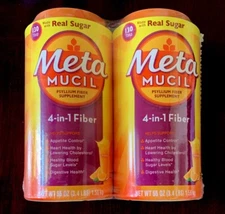 Metamucil MultiHealth 100% Natural Psyllium Fiber, Real Sugar, 260 Doses