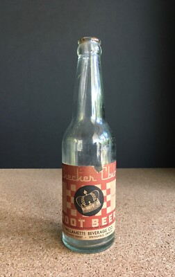 Vintage Checker Club Root Beer Bottle Willamette Beverage Co. Springfield Oregon