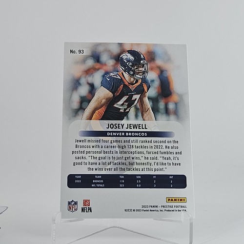 2023 Panini Prestige - Xtra Points Diamond #93 Josey Jewell - Picture 2 of 2