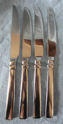 4 Oneida ATTALIA Stainless Glossy 18/0 China Flatware Dinner Knives Knife
