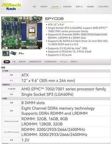 AMD epyc 7601+ASRock EPYCD8 motherboard 7 PCIE dual M2 SSD - Bild 2 von 2