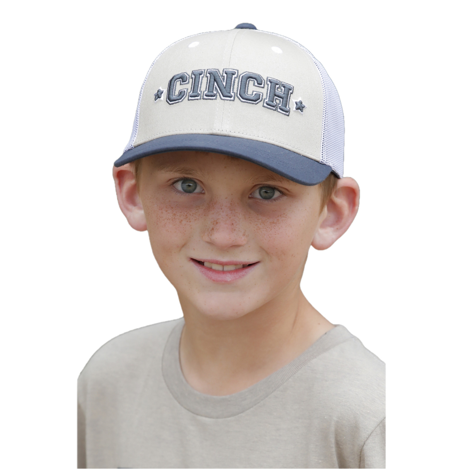 Cinch Youth Boy's FlexFit Khaki Trucker Cap MCC0606027