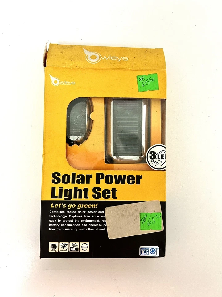 Juego de luces solares para bicicleta Owleye Foto 2 de 4