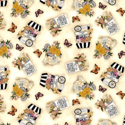 Michael Miller - Flower Market - Full Of Joy - Cream