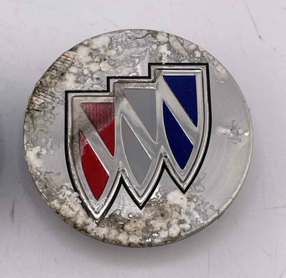 89-96 Buick Center Cap Set USED PA6 (Set of 4) Chrome Blue Red White - Image 4 of 4