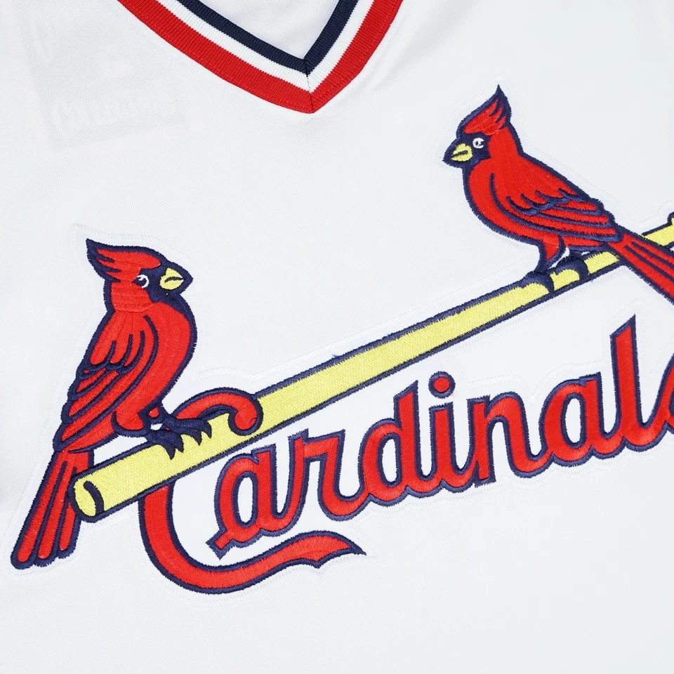 Stan Musial 1982 Cardenales de San Luis Cooperstown 30 aniversario para hombre Camiseta local Foto 3 de 4
