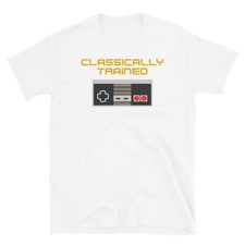 Image of Classically Trained NES Controller Funny T-Shirt, Nintendo Retro Video Game 8bit