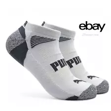 Men's Puma socks Low cut  white socks 8 Pair arch support, mesh ventalation
