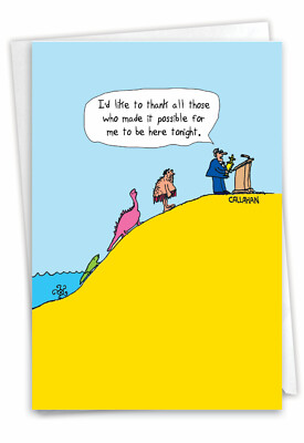 1 Funny Congratulations Card with Envelope - Thanks Evolution