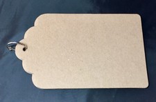 Scalloped Tag Bare Unfinished Chipboard Scrapbooking Album 6 pgs w/rings 8"x5"
