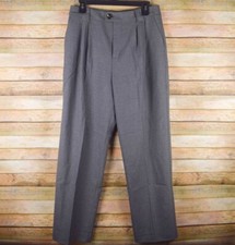 MNG Mango Womens 8 Gray Pleated Work Dress Pants Straight Leg High Rise