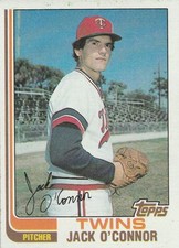 FREE SHIPPING-MINT-1982 (TWINS) Topps #353 Jack O'Connor (FACSIMILE AUTOGRAPH)-A