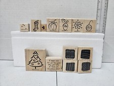 Stampin' Up Lot 13 Christmas Stocking Decor Star Snowflake Pumpkin Lines
