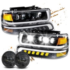 Us Led Headlight Fog Lights For Chevy Tahoe Suburban 1500 Z71 2002 03 04 05 2006