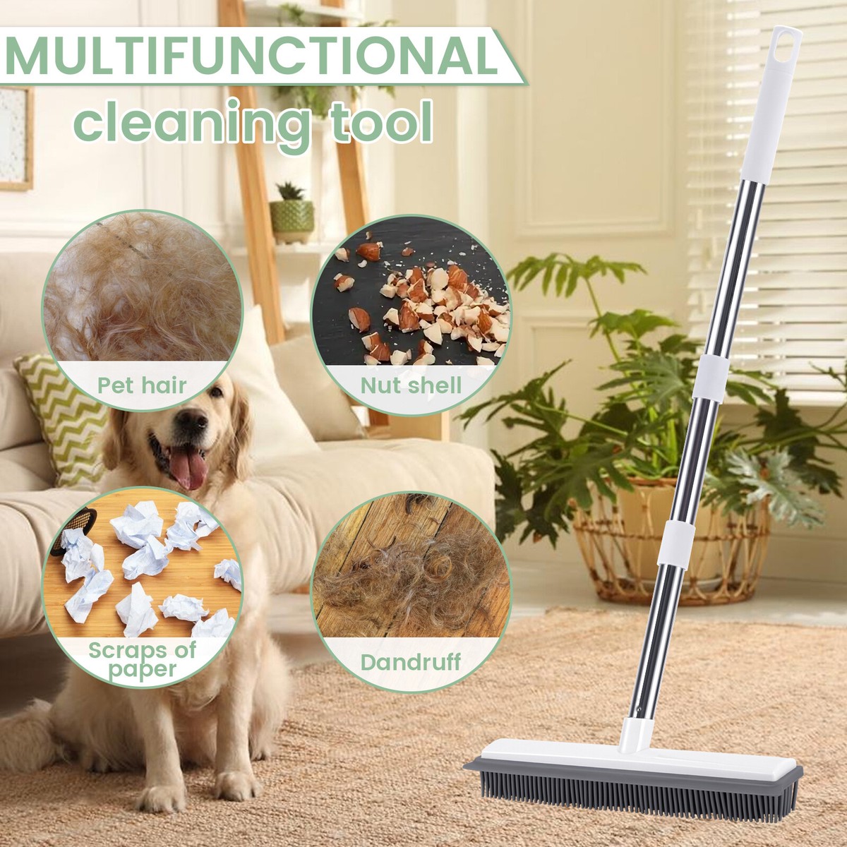 Scopa In Gomma Leifheit Supra 56416 Con Manico Verde - Foto 6