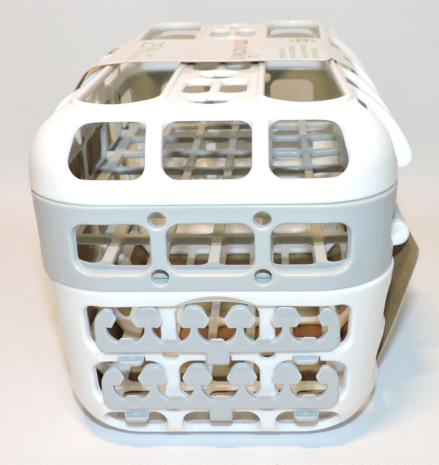 Munchkin High Capacity Dishwasher Basket White & Gray, 25% LARGER, BPA Free, NEW