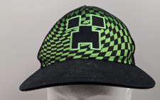 2020 Preowned Minecraft Black With Green Youth Baseball Cap With Snap Back