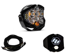 Baja Designs LP9 Pro Driving/Combo LED Light Kit w/ Wiring & Black Rock Guard
