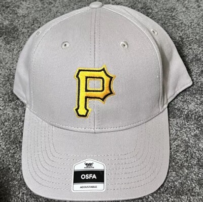 MLB Pittsburgh Pirates Ball Cap Gray Yellow OSFA NEW Hat Cotton Adult Unisex