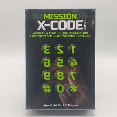 Mission X-Code Board Game Hack the Code Cooparative Strategy NEW Sealed Ages 8+