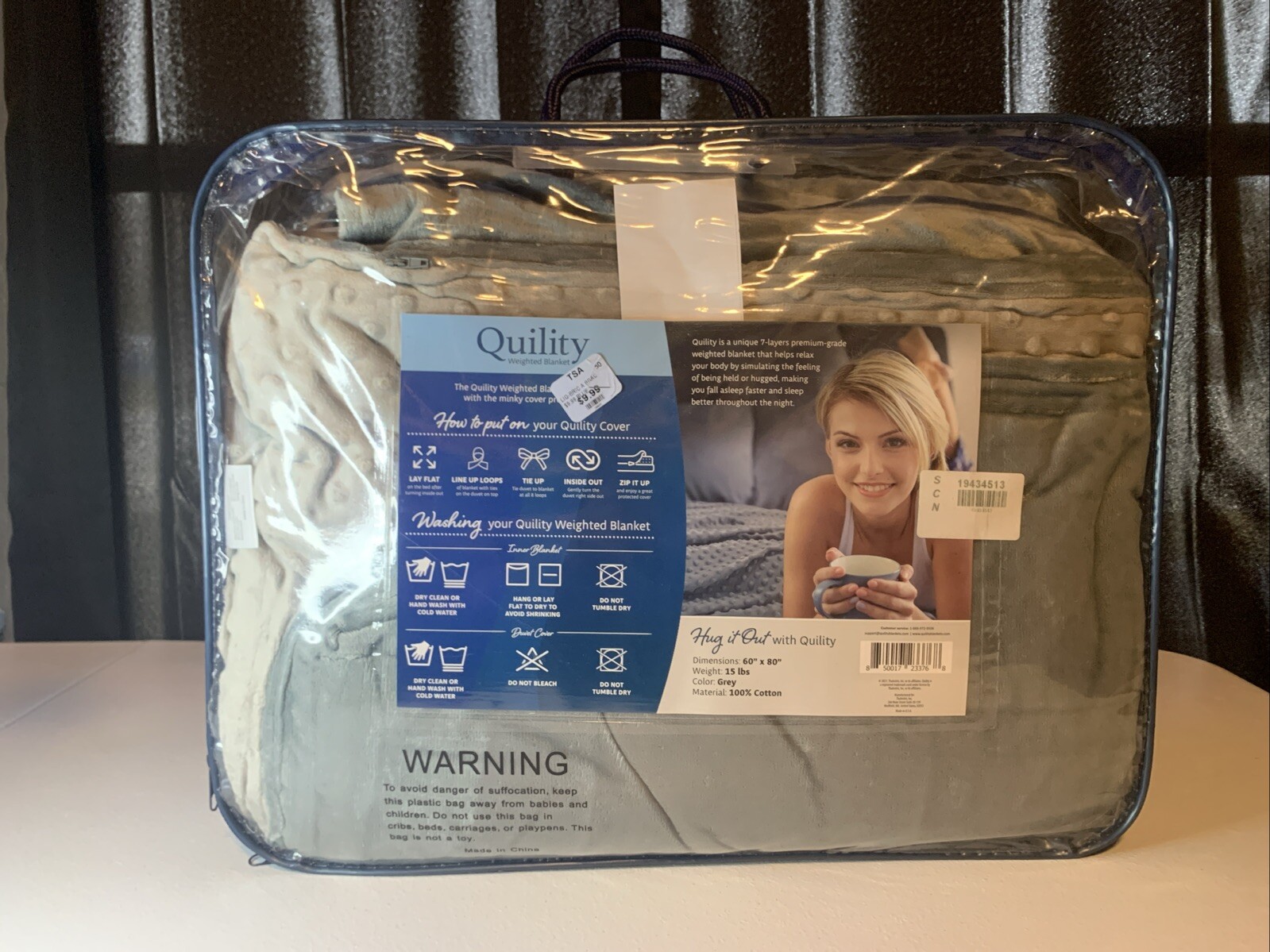 Quility Weighted Blanket w/Soft Cover - Heavy Blanket, 60