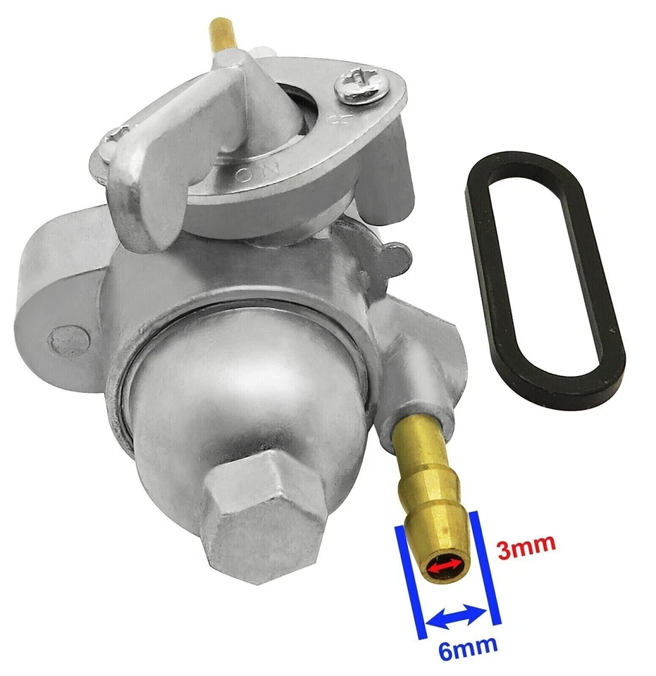 Fuel Gas Tank Valve Switch Petcock For Honda XR75 1973-1976 Single outlet  Foto 2 de 4
