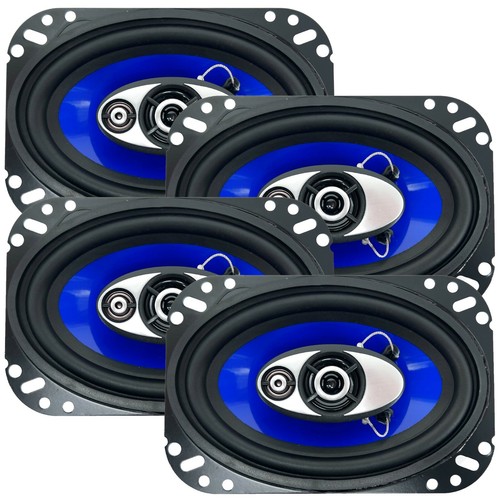 4x Audiobank 4x6" in 3Way 500 Watts Coaxial Car Speakers CEA Rated