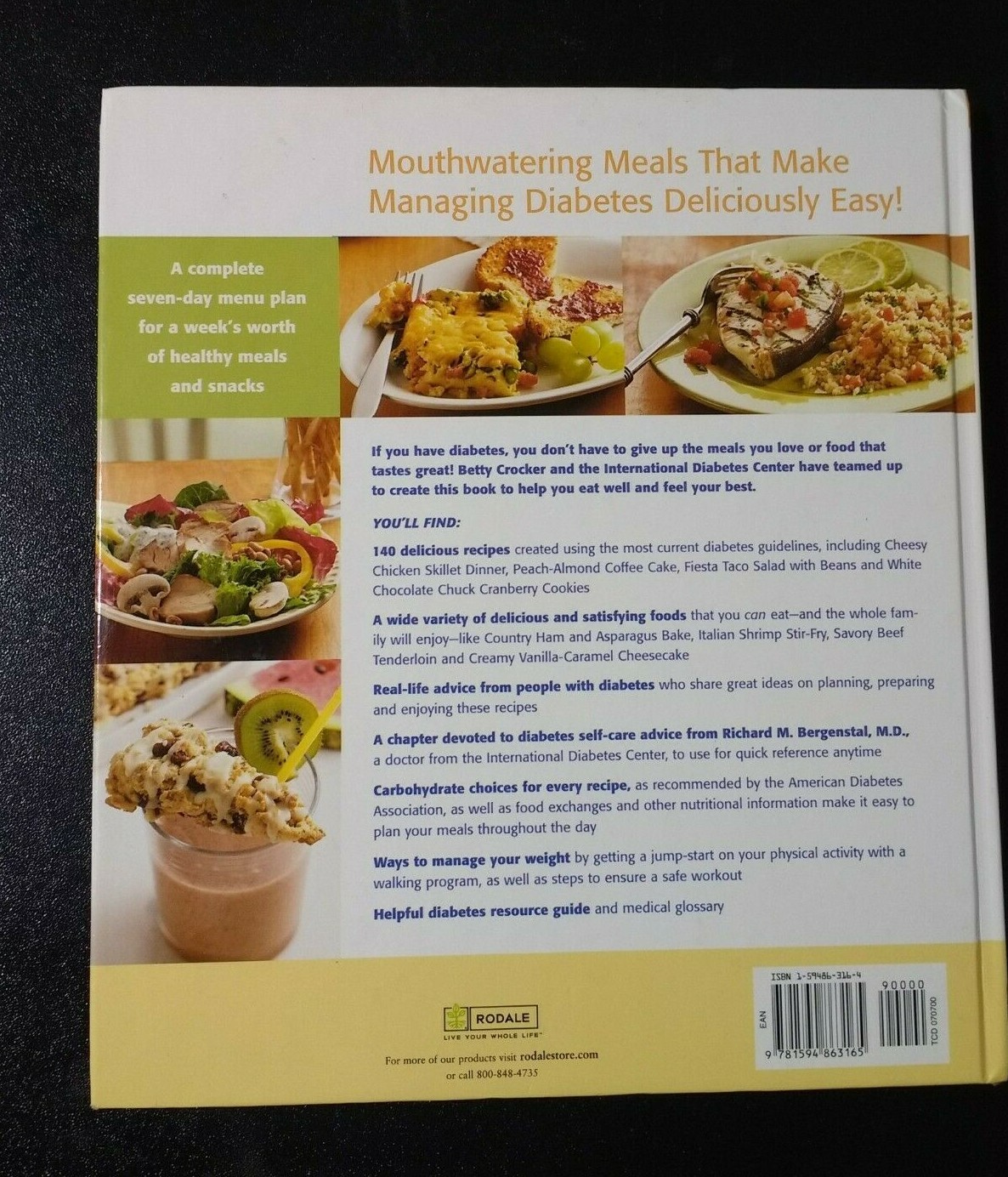 Betty Crocker S Diabetes Cookbook Everyday Meals Easy As 1 2 3 By Richard Bergenstal And Betty Crocker Editors Hardcover For Sale Online Ebay