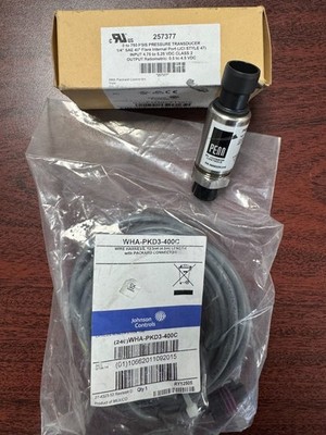 Johnson Controls PENN P499- 257377 Pressure Transducer w/ WHA-PKD3-400C Harness