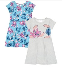DISNEY LILO  STITCH ANGEL DRESS BL/GRY 2PC - Size 5