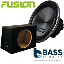 FUSION 12" 1600 WATTS Dual 2 Ohm Car Subwoofer & MDF Sub Bass Box Enclosure Pack