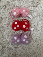 Disney Minnie Mouse Ribbon Hair Ties Set of 3 Character Accessories