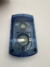 SEGA Dreamcast VMU clear/ocean blue, North American variant W/ Lid No Batt Cover