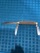 Vintage Buck Creek Indian Head Solingen Germany. 4” Closed 3 Blade Stockman