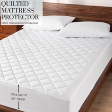 100 Waterproof Mattress Protector Quilted Mattress Pad Cover Breathable Fitted