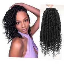 Passion Twist Crochet Hair,Passion Twist Hair 10 Inch,8 10 Inch Pack of 8 1B