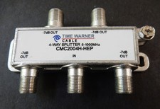 Time Warner 4-Way UHF VHF FM Hybrid Coax Splitter #CMC2004H-HEP - Free Shipping