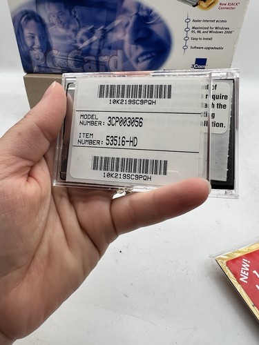 Carte modem vintage US Robotics 3COM 56k modèle 3056 boîte ouverte incomplète - Photo 9/15